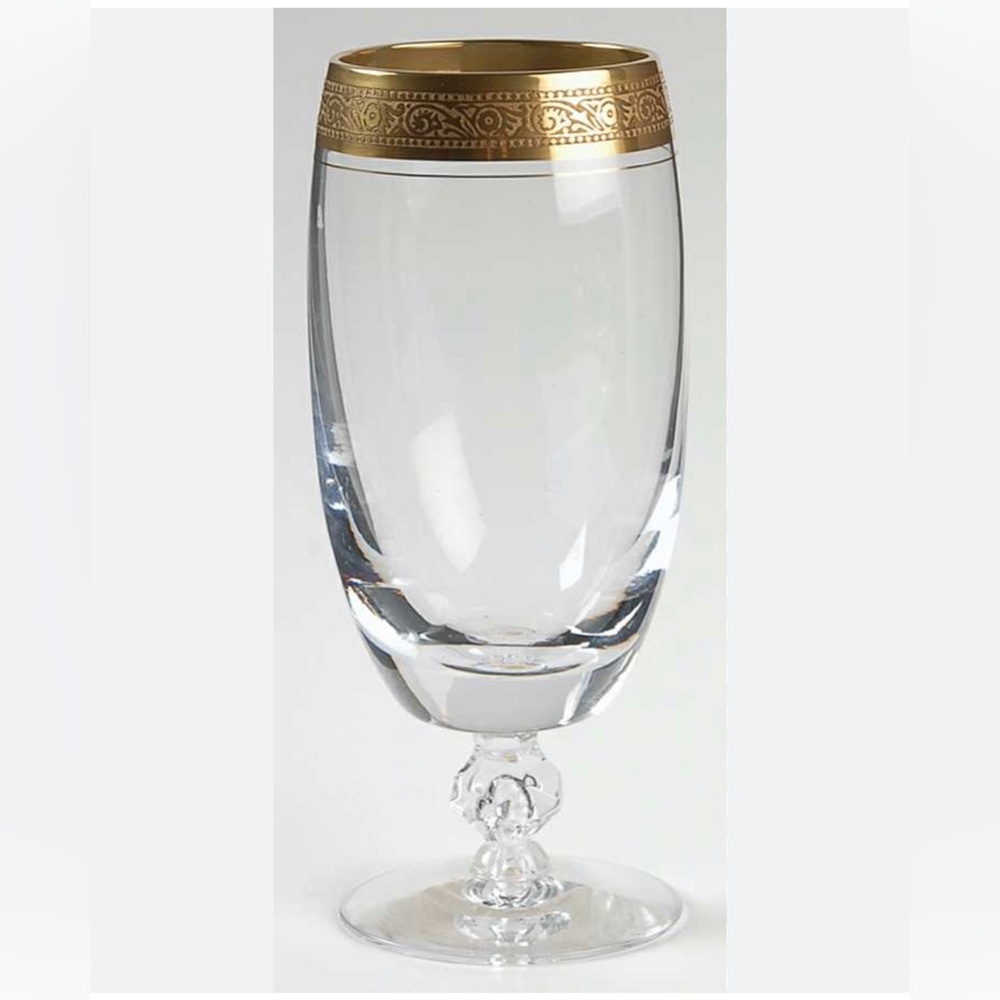 Westchester by TIFFIN-FRANCISCAN crystal and gold iced tea glass